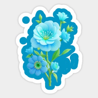 LIGHT BLUE FLOWER Sticker